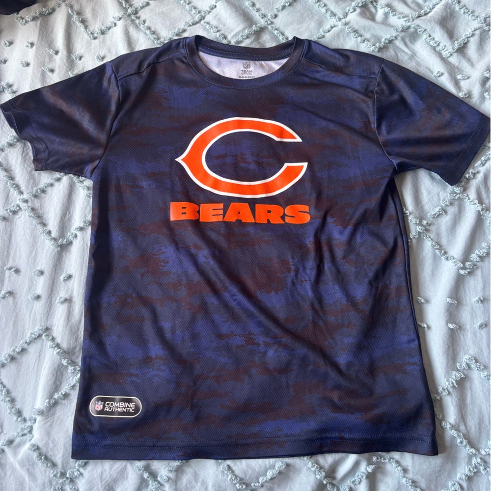 NFL Boys Navy Chicago Bears Logo Tee